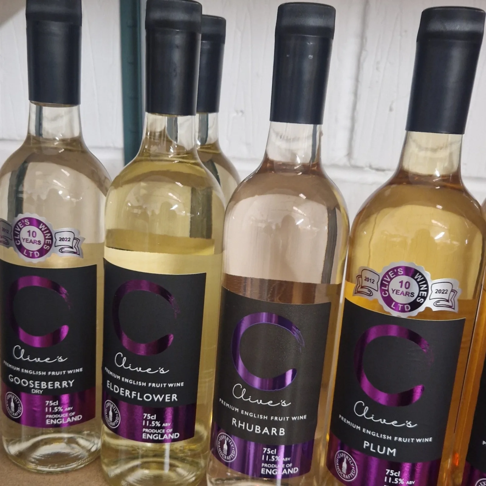 Clive's Wines fruit wine bottles